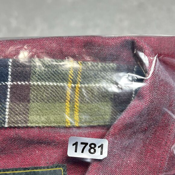 Barbour Classic Button Down Tartan Check Shirt Men’s Size Large Red Long Sleeve - Picture 14 of 14